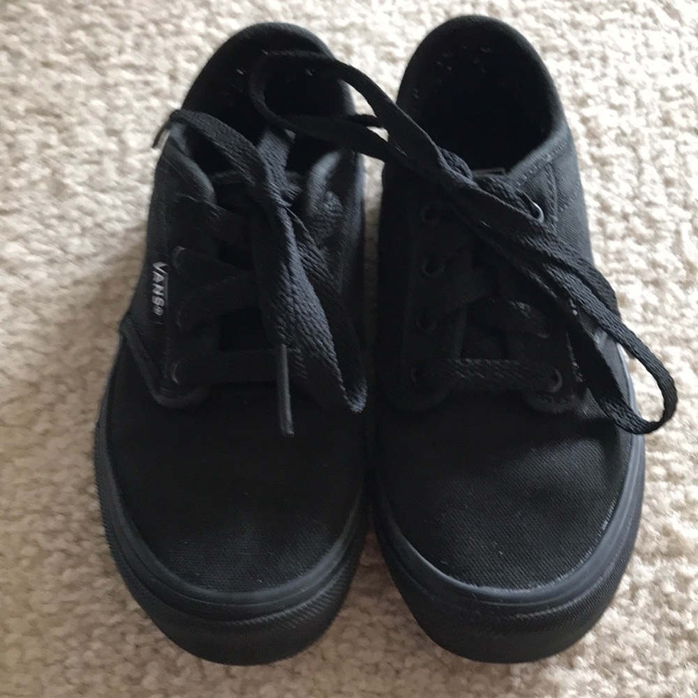 Like new all black vans. Youth size 12.5